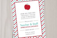 Teacher Appreciation Invitation Printable Teacher Thank You Etsy regarding proportions 1500 X 1296