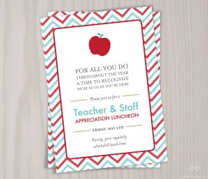 Teacher Appreciation Invitation Printable Teacher Thank You Etsy regarding proportions 1500 X 1296