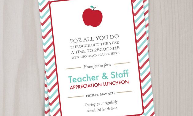 Teacher Appreciation Invitation Printable Teacher Thank You Etsy regarding proportions 1500 X 1296