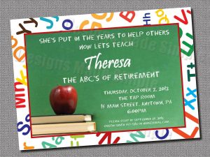 Teacher Retirement Party Invitation Custom Printable Lets Have with regard to sizing 1500 X 1125