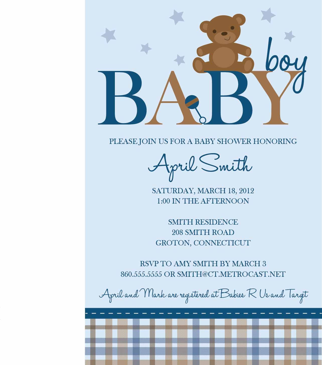 Teddy Bear Ba Shower Templates Ba Shower Invitations For Boys within dimensions 1284 X 1456