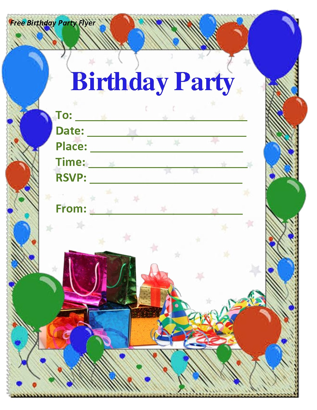 Template For Birthday Party Invitation Birthday Invitation Examples regarding sizing 1033 X 1337