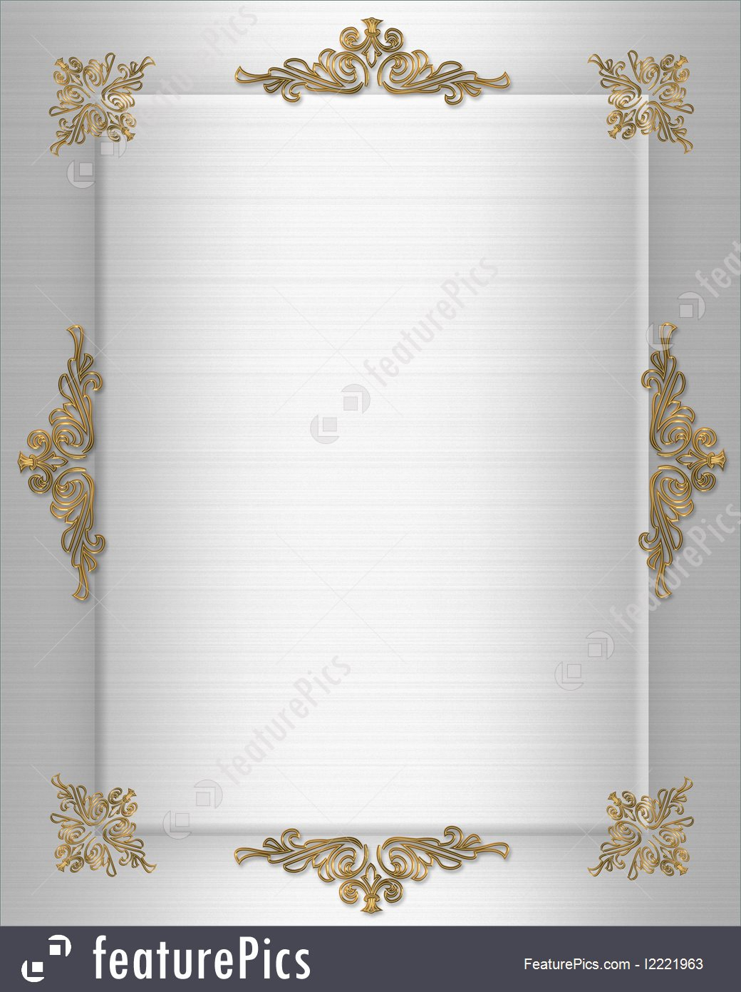 Templates Elegant White Satin Wedding Invitation Background Template With Gold Accents And Copy Space regarding size 1040 X 1392