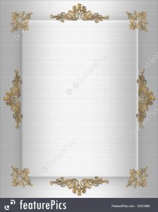 Templates Elegant White Satin Wedding Invitation Background Template With Gold Accents And Copy Space throughout size 1040 X 1392