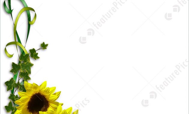 Templates Sunflowers Wedding Invitation Template Stock in size 1040 X 1392