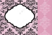 Templates Vintage Damask Invitation Template Stock Picture intended for proportions 1177 X 1392