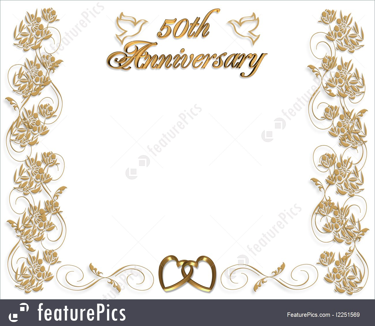 Templates Wedding Anniversary Invitation 50 Years Stock pertaining to measurements 1300 X 1132