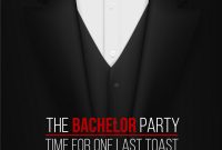 The Bachelor Party Invitation Template Realistic Vector Image regarding size 1000 X 1080