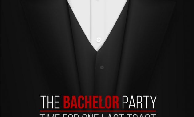 The Bachelor Party Invitation Template Realistic Vector Image regarding size 1000 X 1080