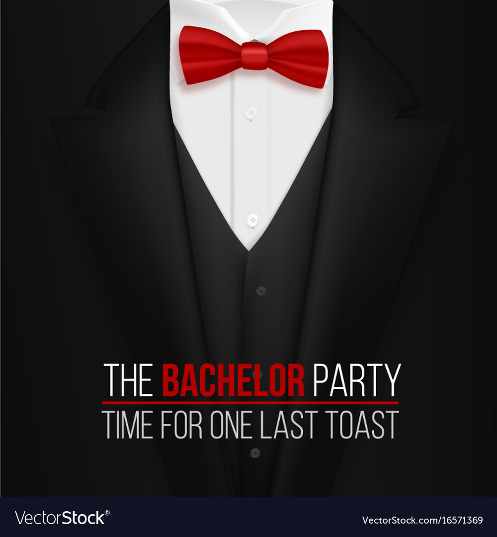 The Bachelor Party Invitation Template Realistic Vector Image regarding size 1000 X 1080