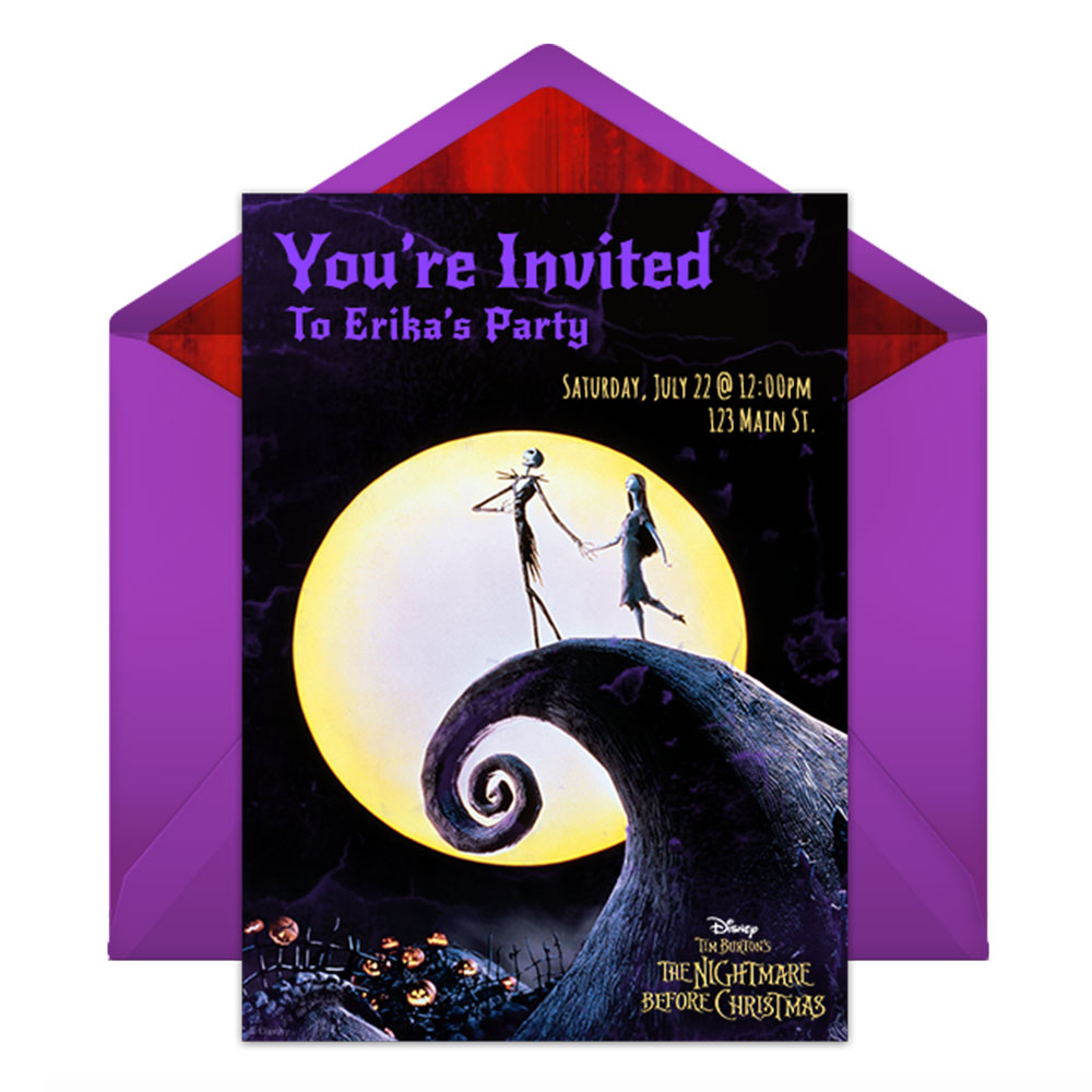 The Nightmare Before Christmas Party Online Invitations Disney Family inside measurements 1000 X 1000