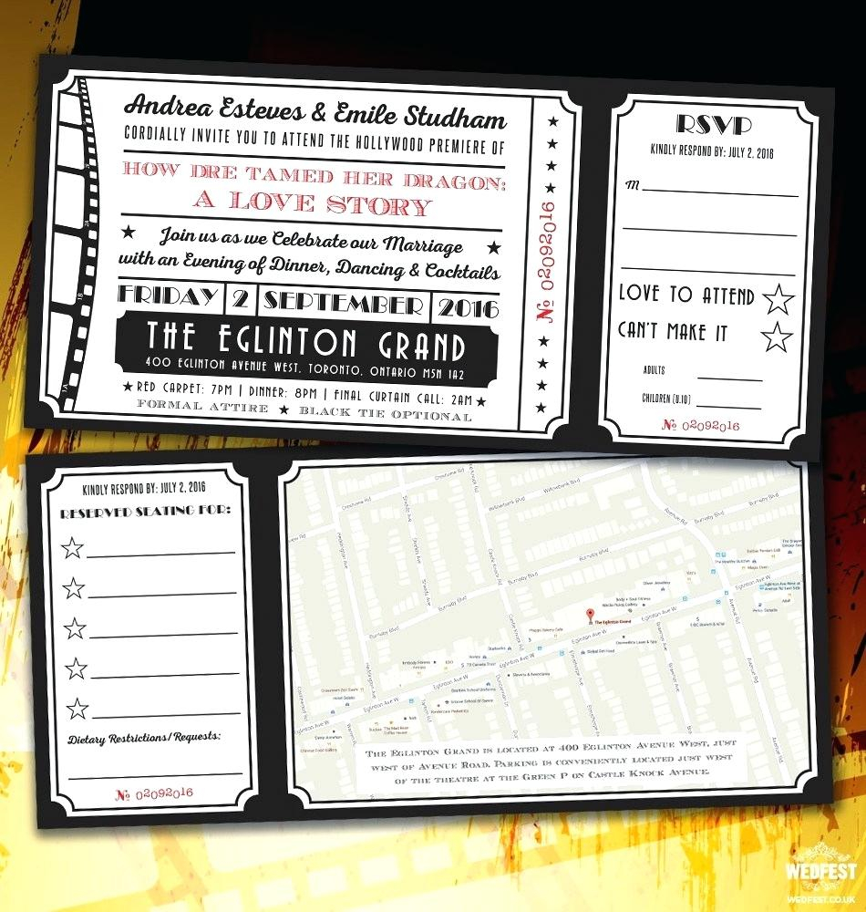 Theatre Invitation Template Free Wovensheetco throughout size 950 X 1000