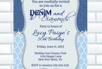 This Invitation Background Can Be Used For Any Denim Themed Event for measurements 735 X 1102