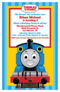 Thomas The Train Birthday Invitations Template Free Party within measurements 756 X 1168