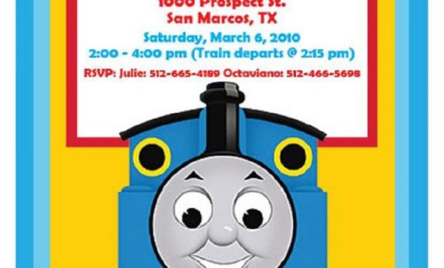 Thomas The Train Birthday Invitations Template Free Party within measurements 756 X 1168