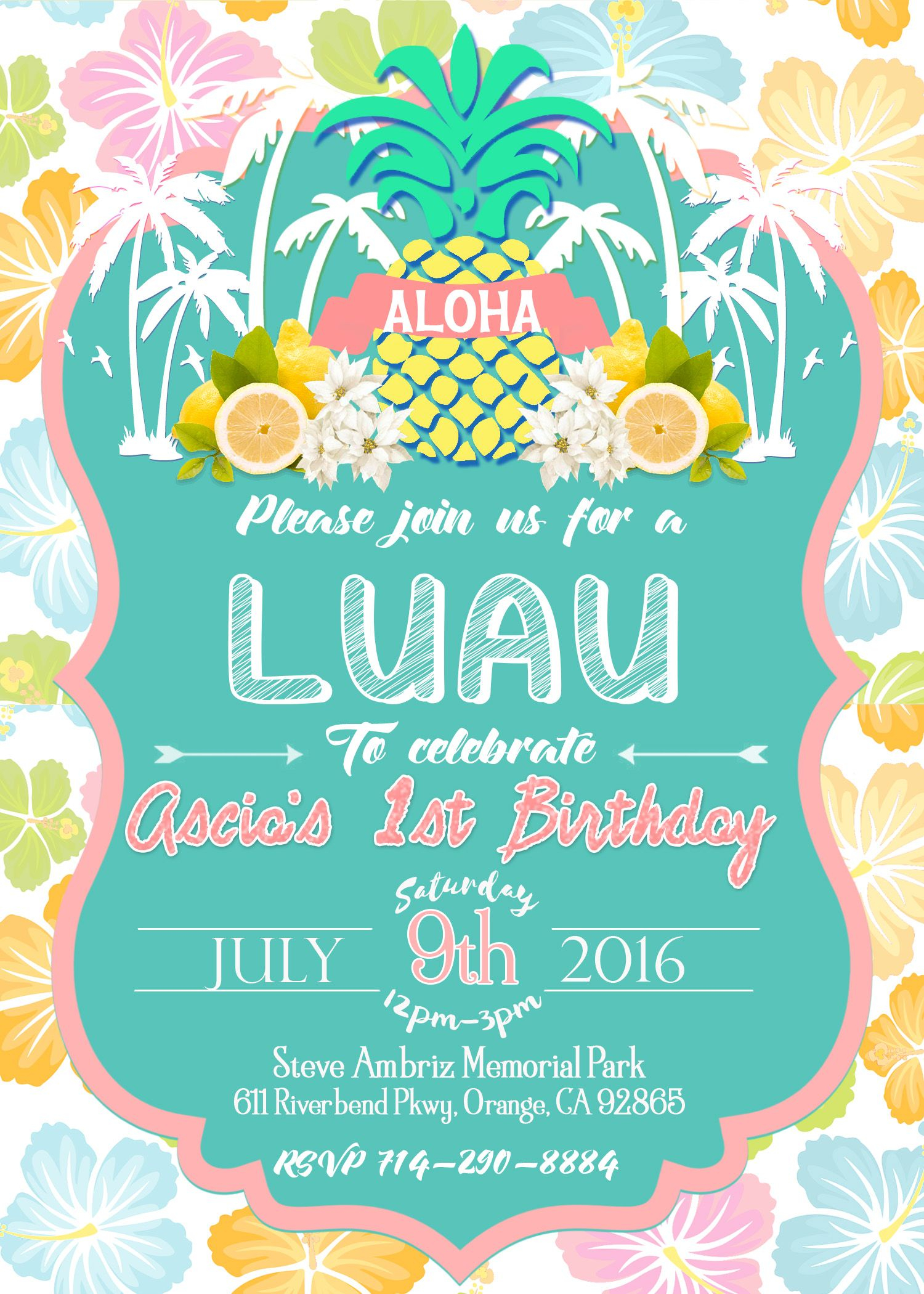 Tiki Birthday Hawaii Invitation Cards Hawaiian Wording Text Online in size 1500 X 2100