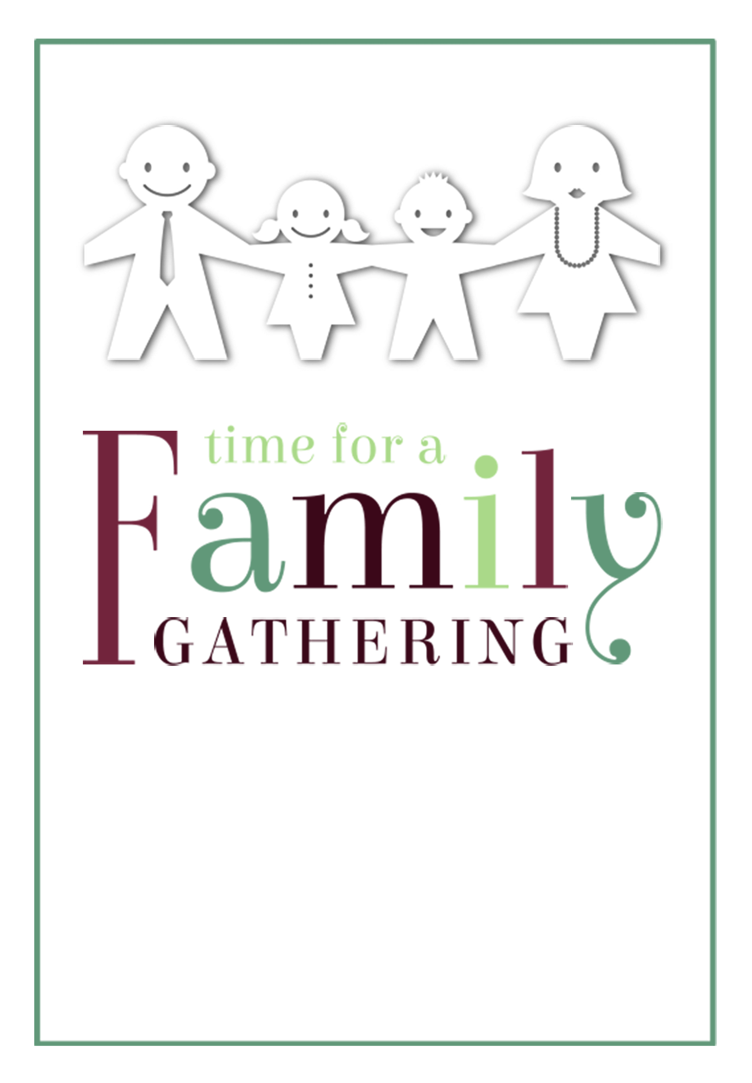 Time For A Family Gathering Free Printable Family Reunion throughout proportions 1542 X 2220