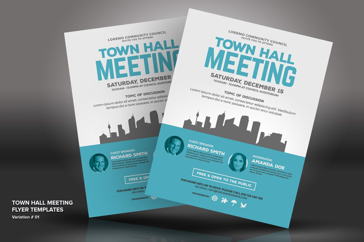 Town Hall Meeting Flyer Psd Template 66046 Creative Town Hall for proportions 1160 X 772