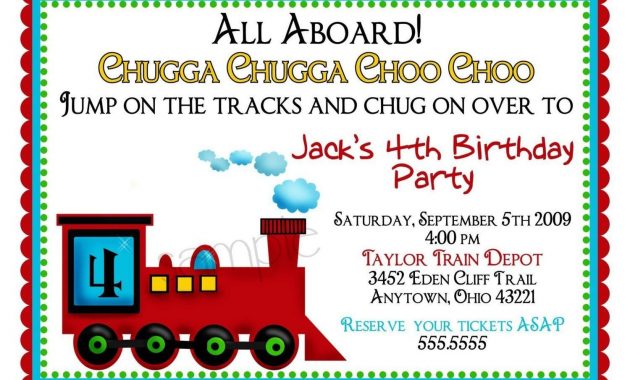 Train Birthday Invitations With Picture Birthday Invitations for size 1500 X 1080