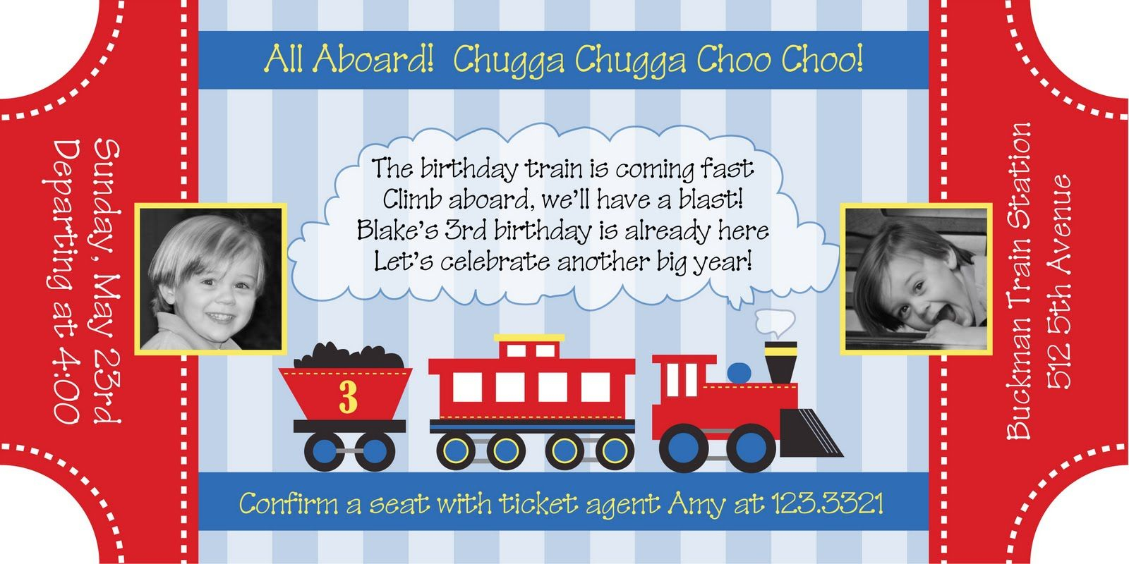 Train Ticket Invitation Free Template Birthday Birthday Party for proportions 1600 X 800