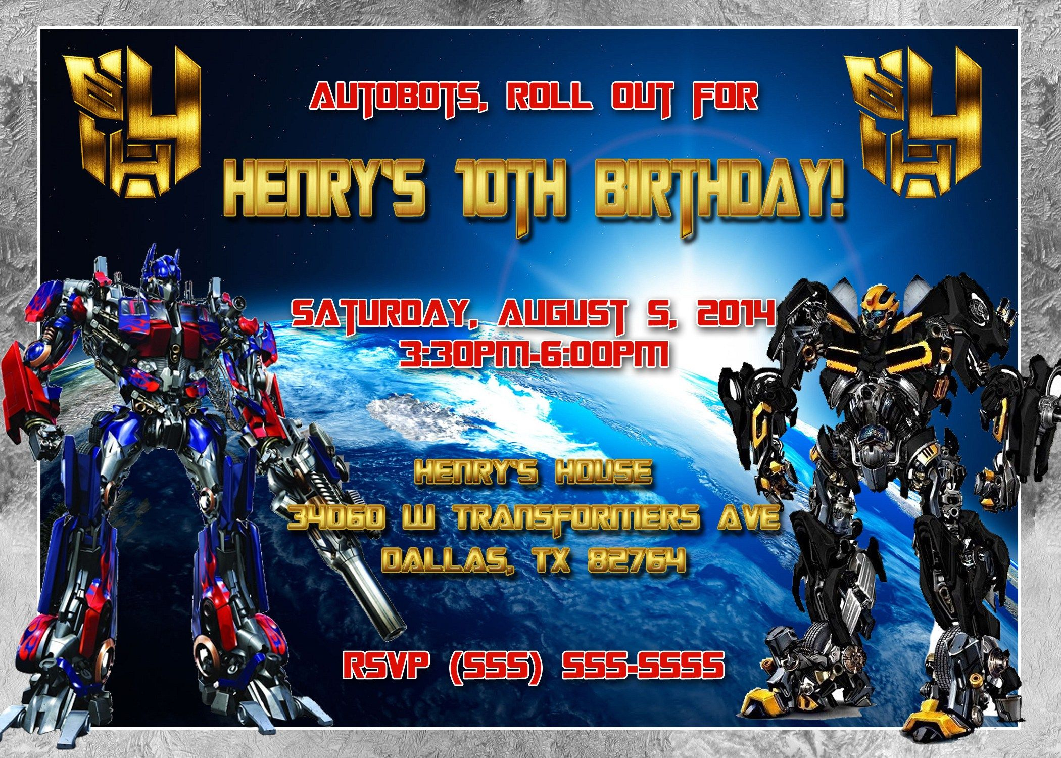 Transformer Invitation Template Transformers Birthday Invitations throughout proportions 2100 X 1500