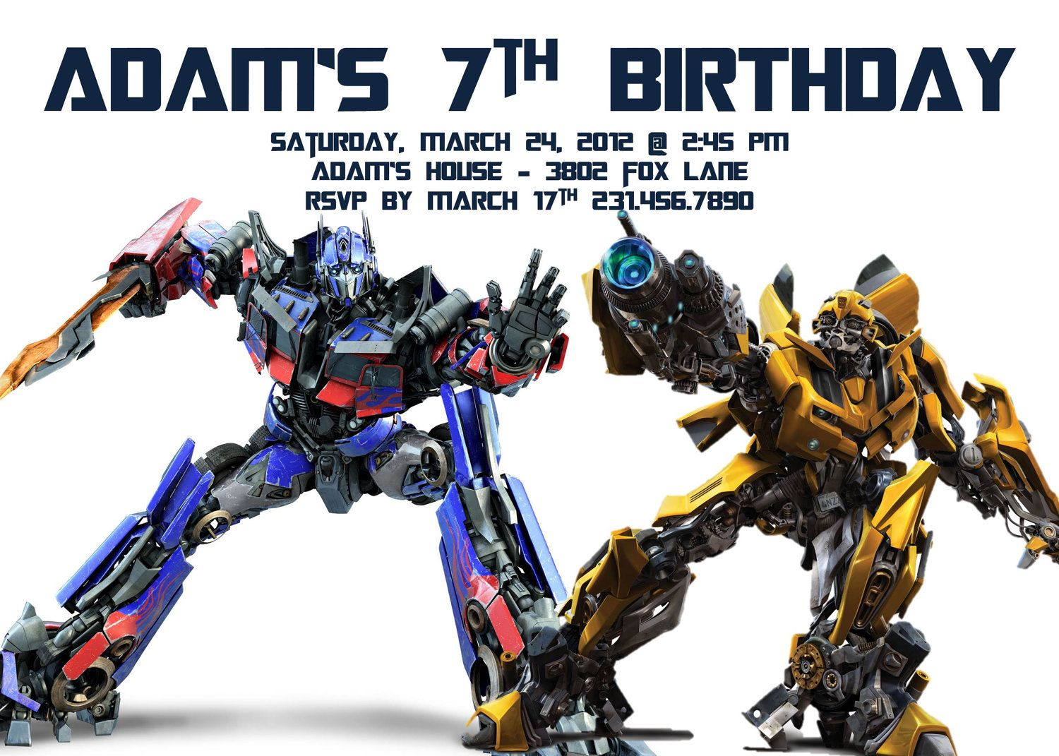 Transformers Birthday Invitation Template Party Alistairs 5th intended for measurements 1500 X 1071