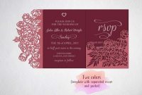 Tri Fold Wedding Invitation Card Template Laser Cut Sxg Dxf in dimensions 1200 X 800