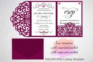 Tri Fold Wedding Invitation Pocket Envelope Svg Dxf Template intended for measurements 1200 X 800