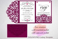 Tri Fold Wedding Invitation Pocket Envelope Svg Dxf Template with regard to size 1200 X 800