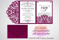Tri Fold Wedding Invitation Pocket Envelope Svg Template Tri Fold within proportions 1400 X 933