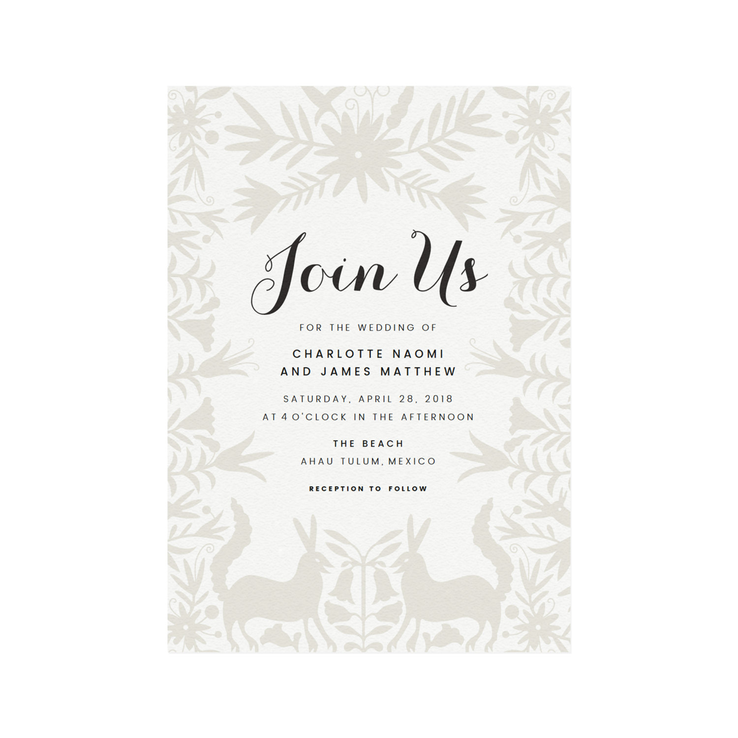 Tulum Br Wedding Invitation Br Diy Template Simply Suite with dimensions 1500 X 1500