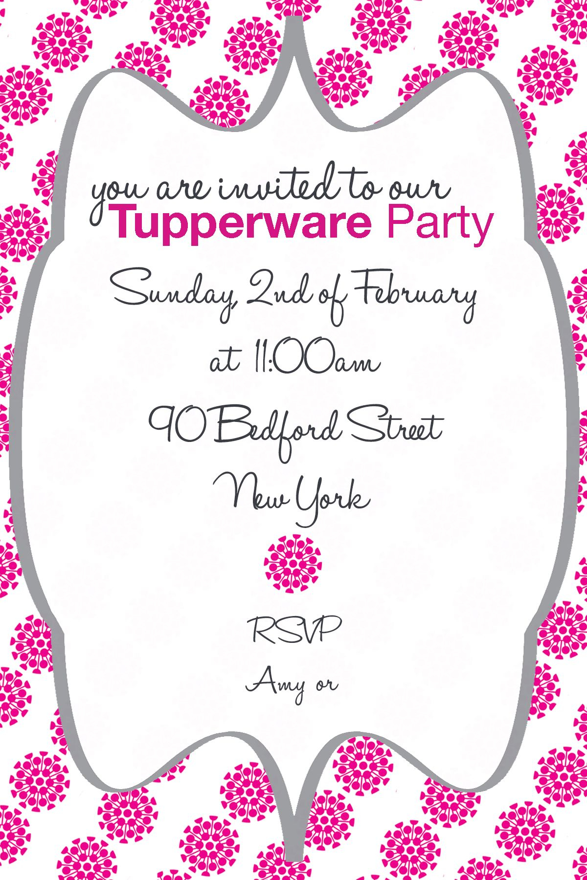 Tupperware Party Invitation Created This Invitation Using Photoshop for size 1200 X 1800