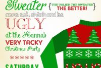 Ugly Christmas Sweater Party Invitations Free Printables regarding dimensions 1143 X 1600
