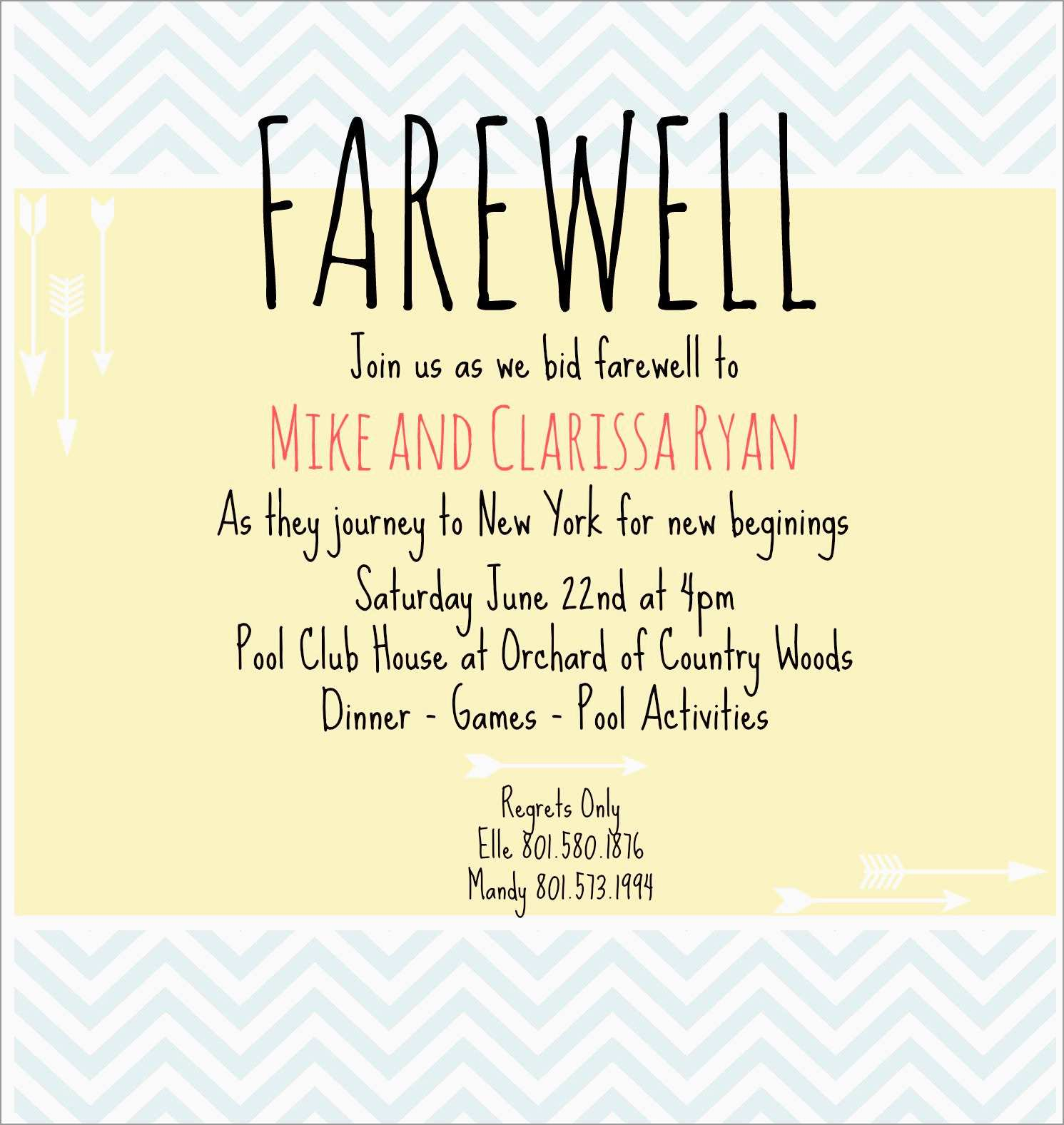 Unique Free Farewell Invitation Templates Best Of Template throughout dimensions 1491 X 1577