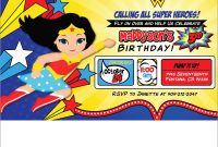 Unique Free Wonder Woman Invitation Template Best Of Template in proportions 1200 X 1200