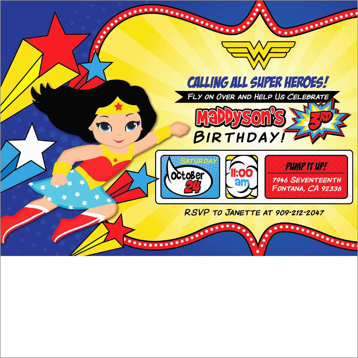 Unique Free Wonder Woman Invitation Template Best Of Template in proportions 1200 X 1200