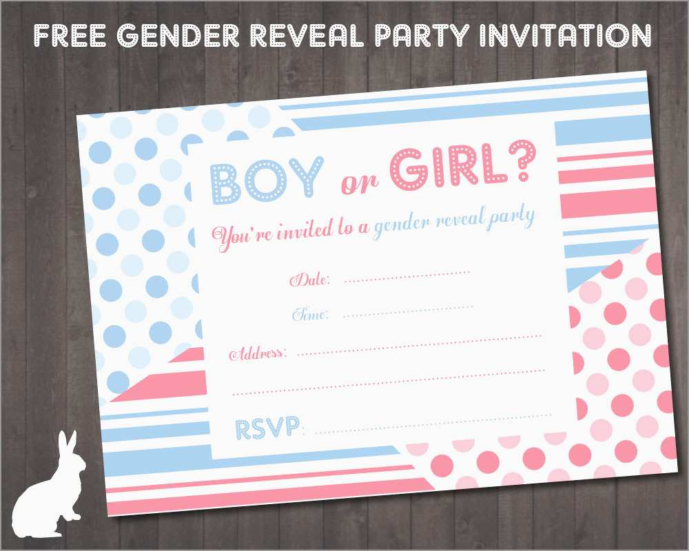 Unique Gender Reveal Party Invitations Free Template Best Of Template inside dimensions 1000 X 800