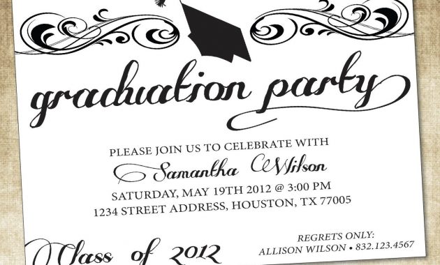 Unique Ideas For College Graduation Party Invitations Templates intended for dimensions 1500 X 1471