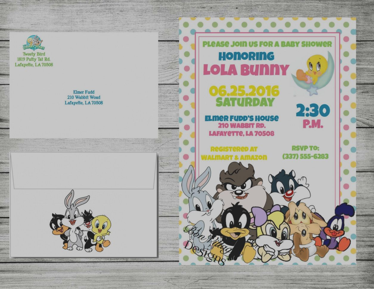 Unique Looney Tunes Ba Shower Invitations Ba Looney Tunes Ba inside size 1255 X 970