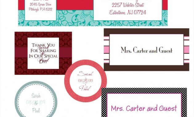 Unique Wedding Address Labels Template Acilmalumat regarding dimensions 1900 X 1900