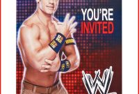 Unique Wwe Birthday Invites Photos Of Birthday Invitations Style within proportions 1600 X 1600