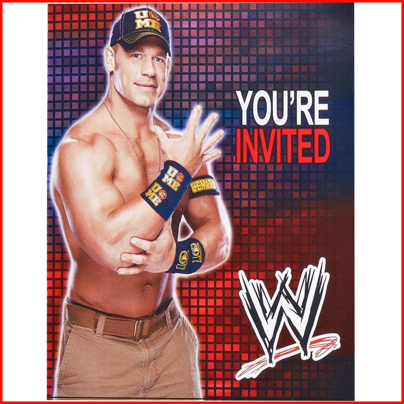 Unique Wwe Birthday Invites Photos Of Birthday Invitations Style within proportions 1600 X 1600