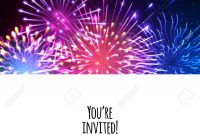 Universal Invitation Card Template Design With Fireworks Background regarding proportions 1300 X 1300