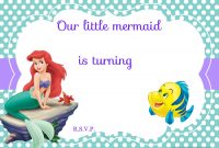 Updated Free Printable Ariel The Little Mermaid Invitation in measurements 1500 X 1071