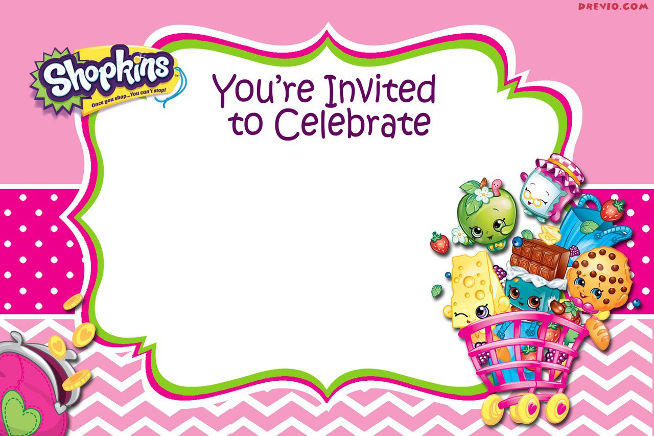 Updated Free Printable Shopkins Birthday Invitation Free pertaining to sizing 1280 X 853