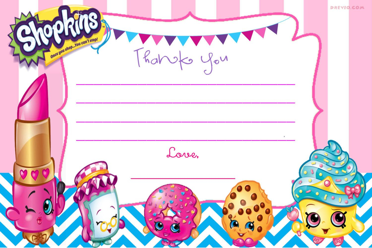 Updated Free Printable Shopkins Birthday Invitation Free throughout size 1500 X 1000