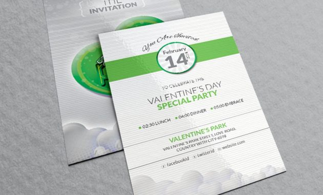 Valentine Day Special Party Invitation Card Design Corporate pertaining to size 1160 X 772