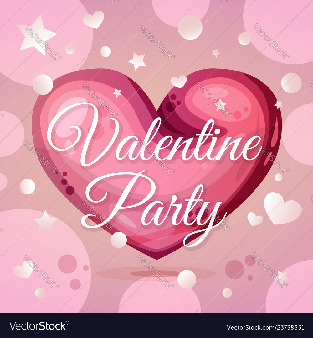 Valentine Party Invitation Layout Royalty Free Vector Image throughout proportions 1000 X 1078