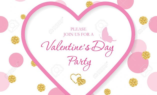 Valentine S Day Invitation Template Included Laser Cutout Heart regarding sizing 1300 X 1300