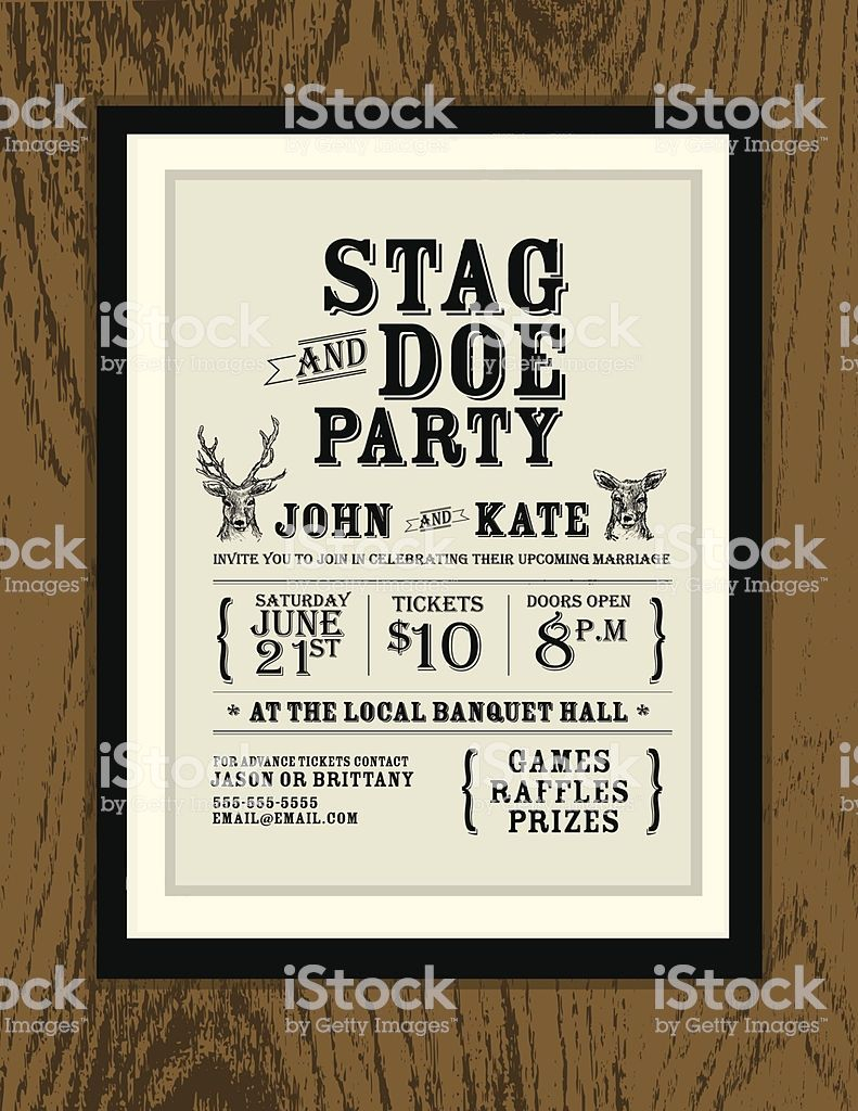 Vector Illustration Of An Elegant Stag And Doe Engagment Party for measurements 791 X 1024